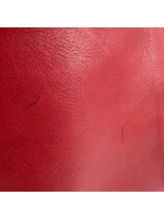 Vintage COACH Andrea 9073 USA Slim Shoulder Bag Red Leather Silver Buckle NO TAG - Picture 2 of 16